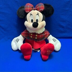 Disney Store Minnie Mouse Christmas Holiday plush doll